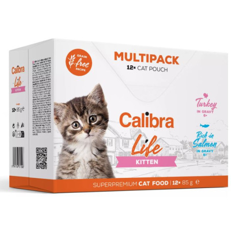 Calibra life, multipack, kocię, saszetki, 2 smaki, 12 szt, 131593