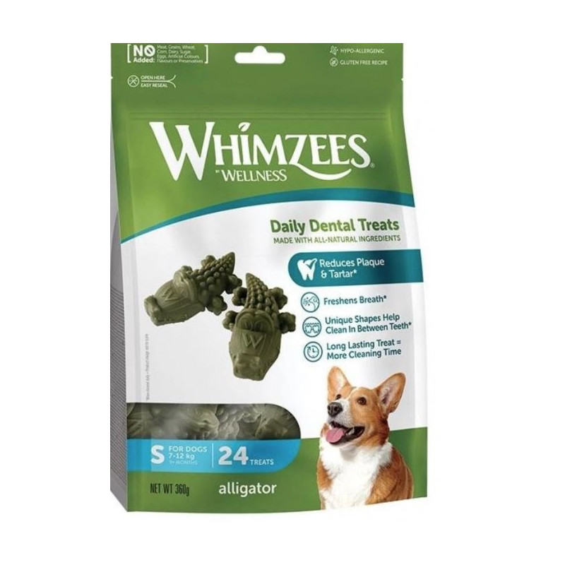 Whimzees,aligatorki, gryzaki S, 24 szt
