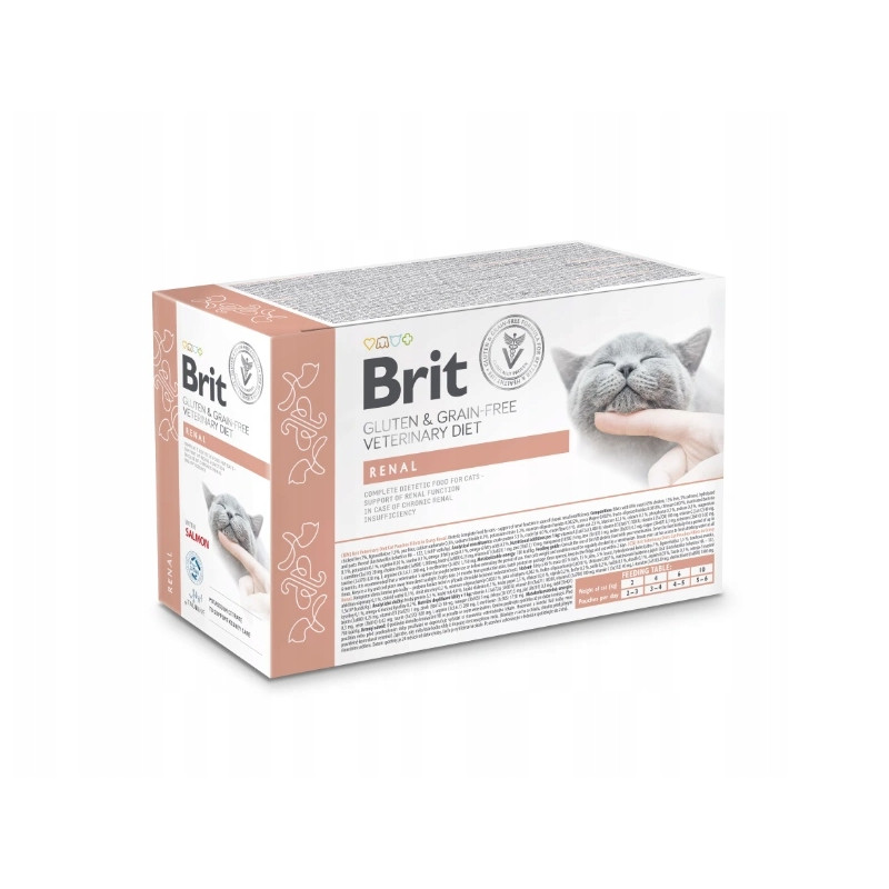 BRIT GF VET. CAT POUCH RENAL 12x85g