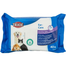 Trixie, Chusteczki nawilżane do uszu, z aloesem, uniwersalne, 40szt