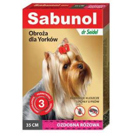 Dermapharm, Sabunol GPI, obroża dla Yorka, 35 cm, różowa
