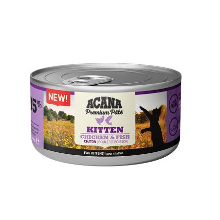 Acana, kocię,  Premium Pâté, kurczak i ryba, 85 g