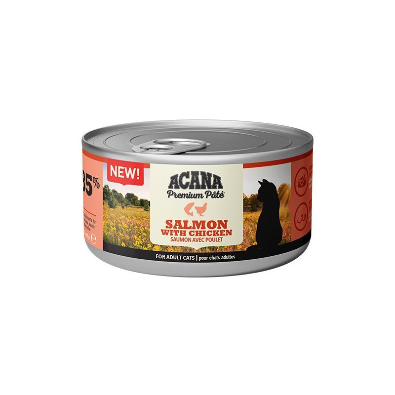 Acana, kot, Premium Pâté, łosoś i kurczak, 85 g