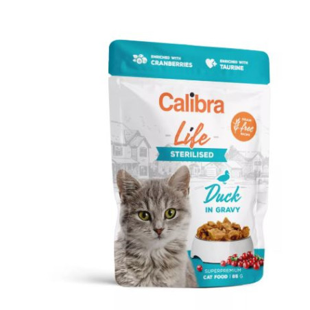 Calibra life, koty sterylizowane, kaczka z żurawiną, 85 g