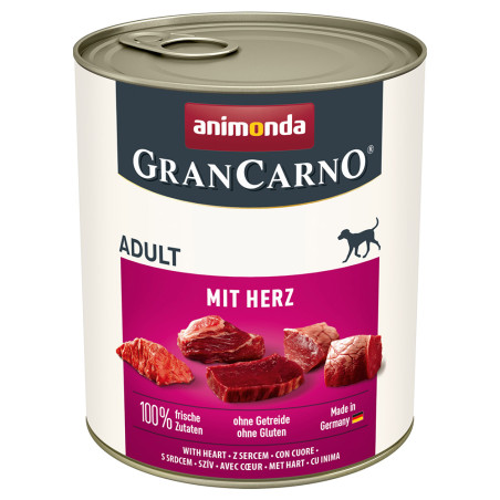 Animonda Gran Carno, pies, serca, 800 g