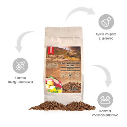 O'Canis  dla psów z jeleniem, prosem, czerwonym burakiem 1,5kg sucha karma premium dla psa