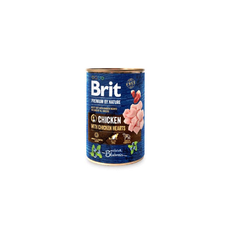 Brit, Premium by Nature, kurczak z sercami 400g