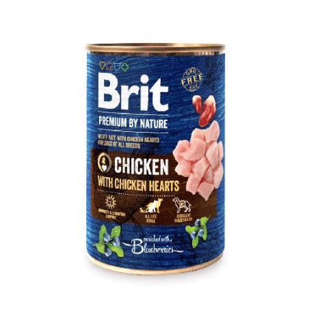 Brit, Premium by Nature, kurczak z sercami 400g