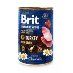 Brit, Premium by Nature, indyk wątróbka, puszka 400g
