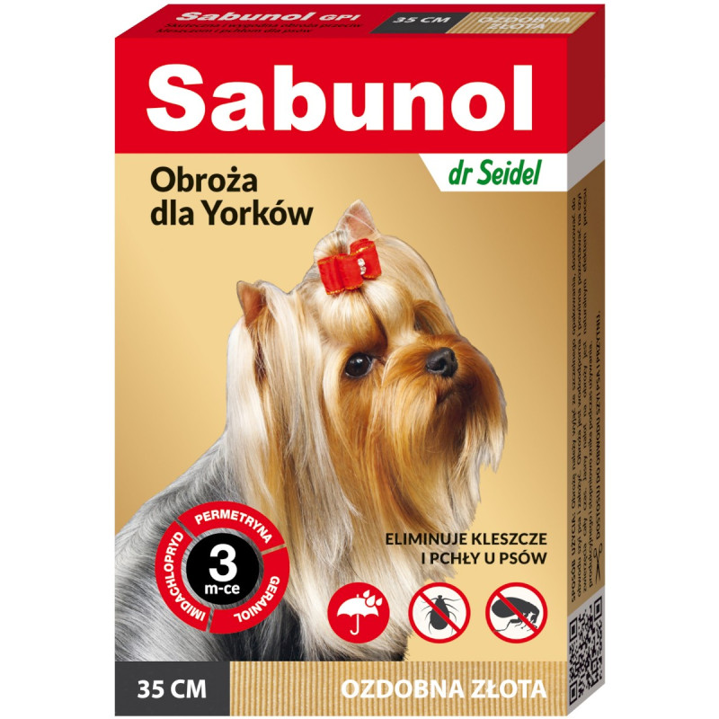 Dermapharm, Sabunol GPI, obroża dla psa, 35 cm, złota